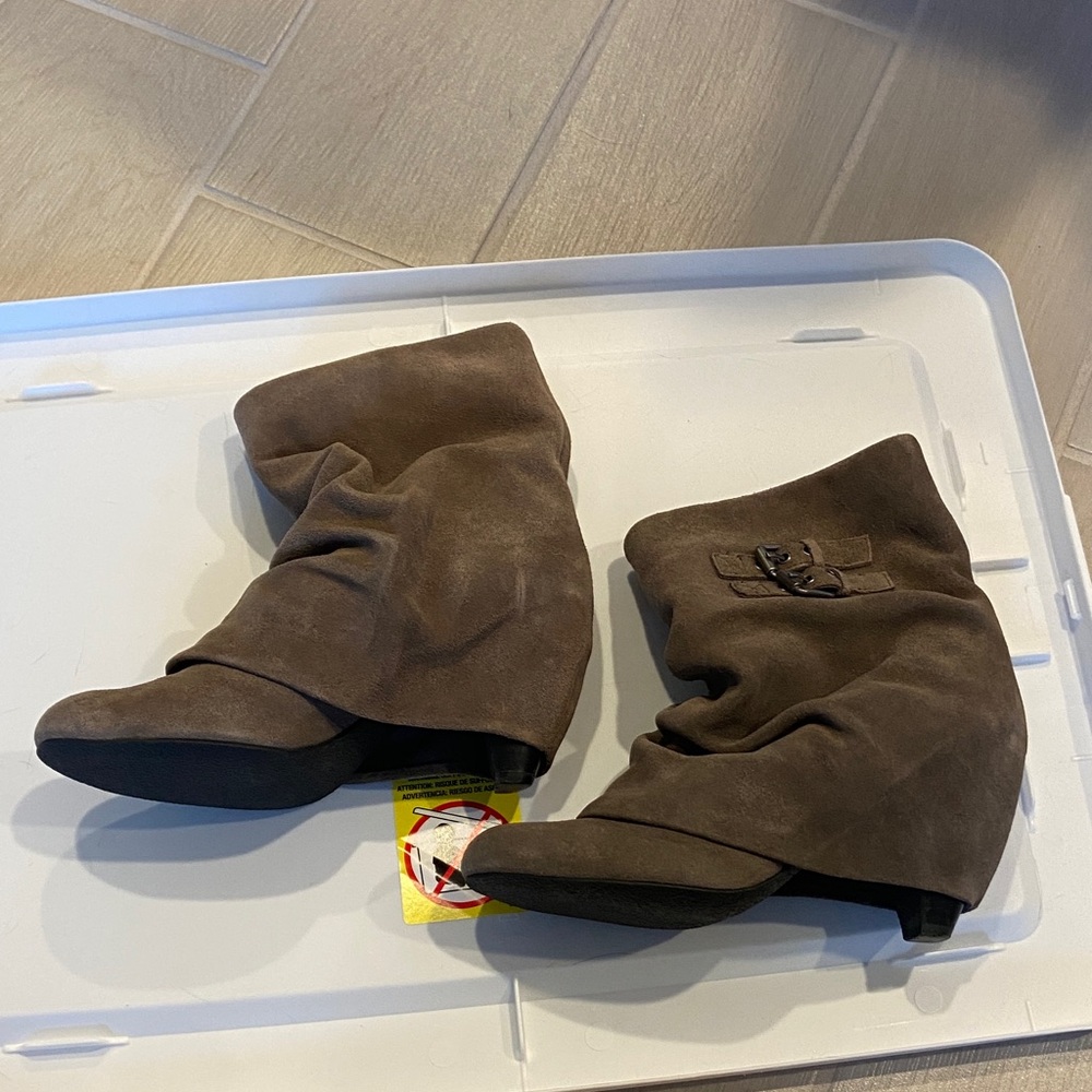 Brown Slouchy Ankle Boots